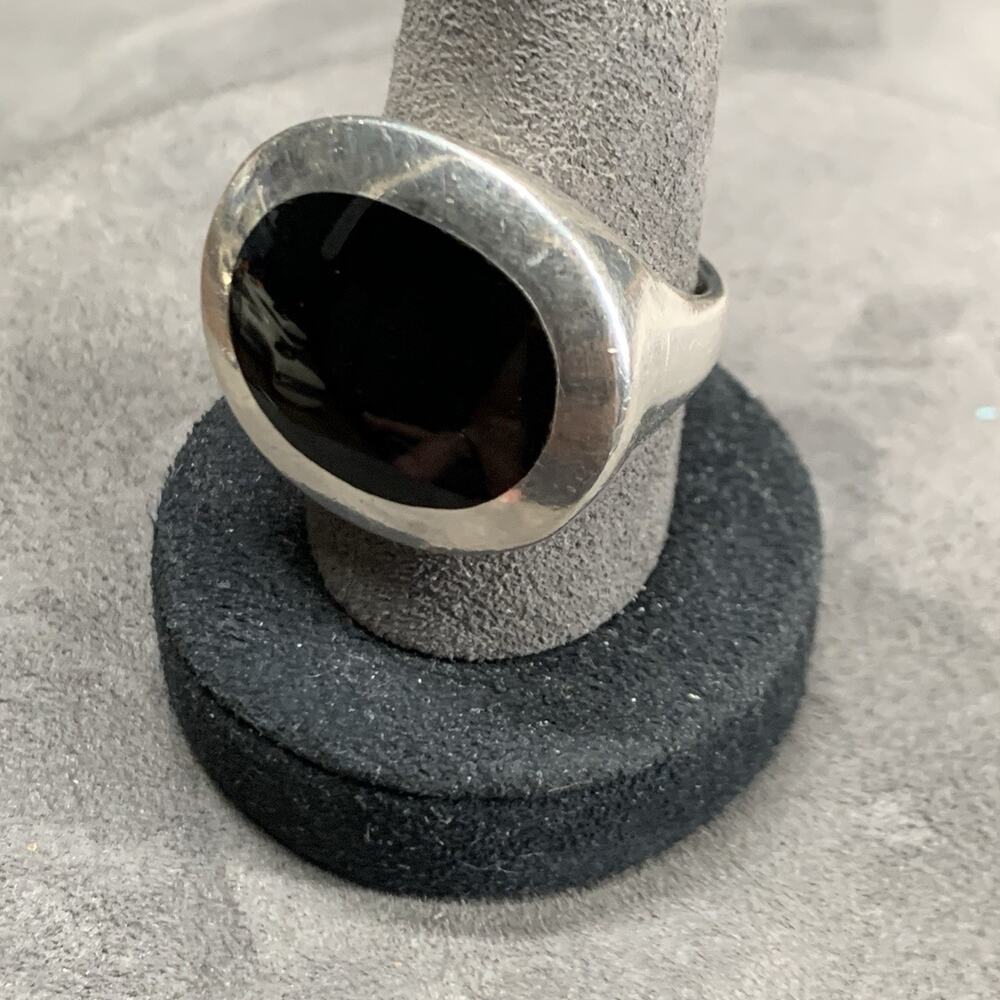 RLM Studio 925 Sterling 925 Silver Ring Size 8.75 Robert Lee Moring Onyx Stone